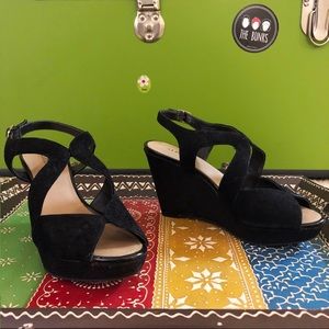 Alfani wedge heels in back faux suede